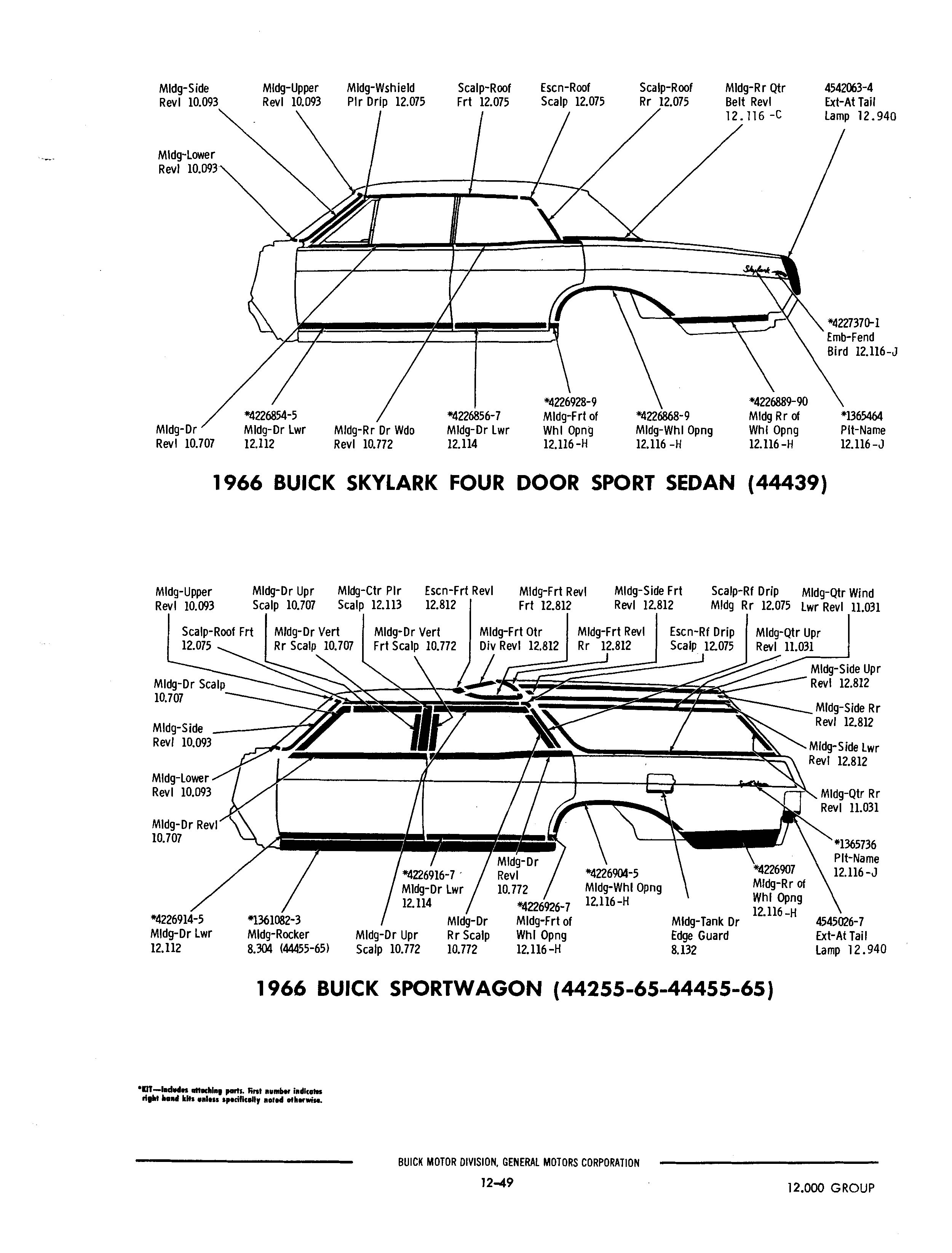 Buick 19401972 Parts illustrations / Buick Chassis And Body